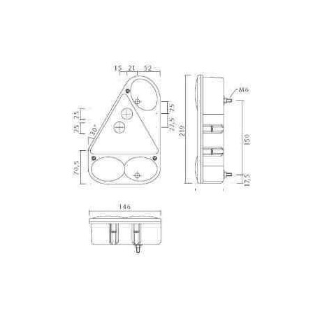 Feu ASPOCK EARPOINT III Gauche 5 Fonctions – Remorque