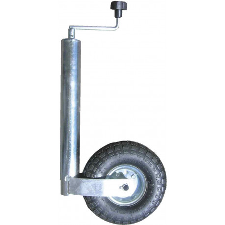 Galet de roue jockey jante métal gonflable 260x85x20mm - Remorques