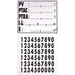 Plaque de Tare Adhésive 145x125 mm – Identification Remorque