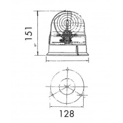 Gyrophare  VEGA à poser 12V / 24V - Remorques Discount 