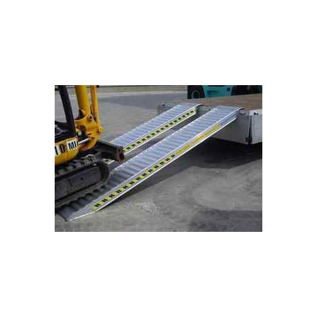 Rampes aluminium renforcées 2M50 pour remorque Remorques Discount 