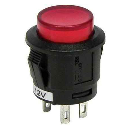 Interrupteur 12V à bascule LED rouge - Remorques Discount