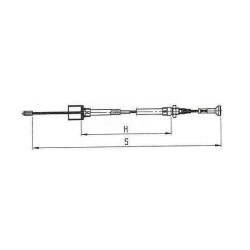 Câble de frein AL-KO pour remorque Gaine: 1130 câble :1326 - Remorques Discount 