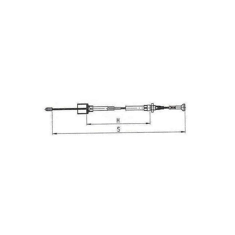 Câble de frein AL-KO pour remorque Gaine: 1130 câble :1326 - Remorques Discount 