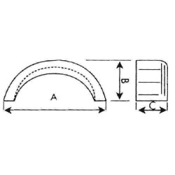 Garde boue remorque métal galvanisé 4 plis 12" -13