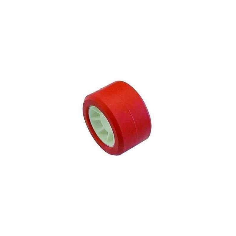  Galet rouge 120x75 alésage 21 mm - Remorques Discount 