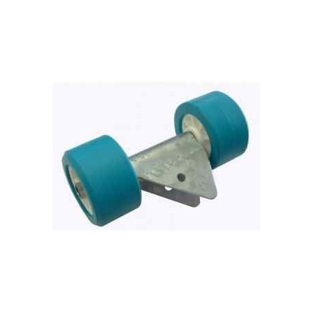 2 Galets Ø100 mm Turquoise – Remorque MECANOREM MTX
