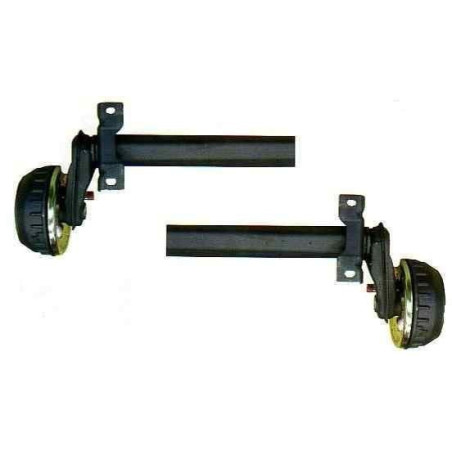 2 demi essieux remorque freinés AL-KO 1300kg 5TR140 - Remorques Discount