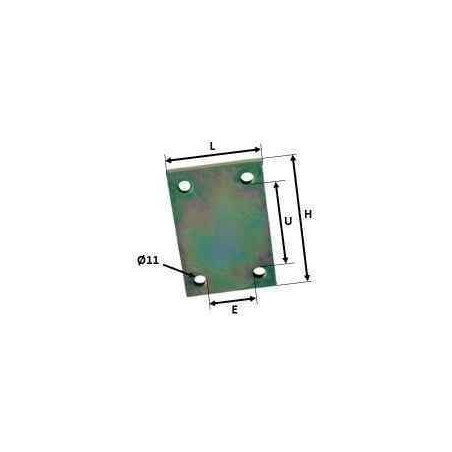 Plaquette d'assemblage 120x60+40 - Remorques Discount 