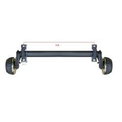 Essieu remorque freiné AL-KO PTC: 750Kg 4TR130