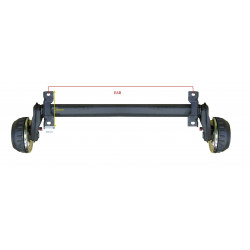 Essieu remorque freiné AL-KO PTC: 1000Kg 4TR100