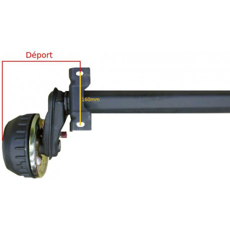 Essieu remorque freiné AL-KO PTC: 1600Kg 5TR112