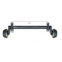 Essieu remorque freiné AL-KO PTC: 1600Kg 5TR112