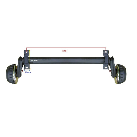 Essieu remorque freiné AL-KO PTC: 1600Kg 5TR112