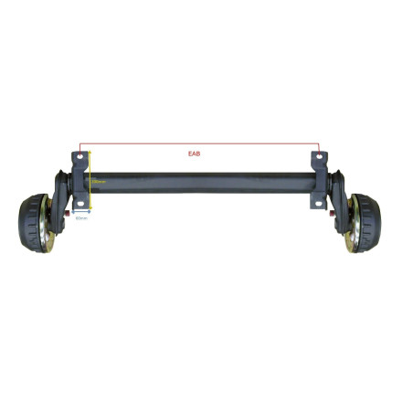 2 Demi Essieux Remorque Freinés AL-KO 1000kg 4TR100 | Remorques Discount