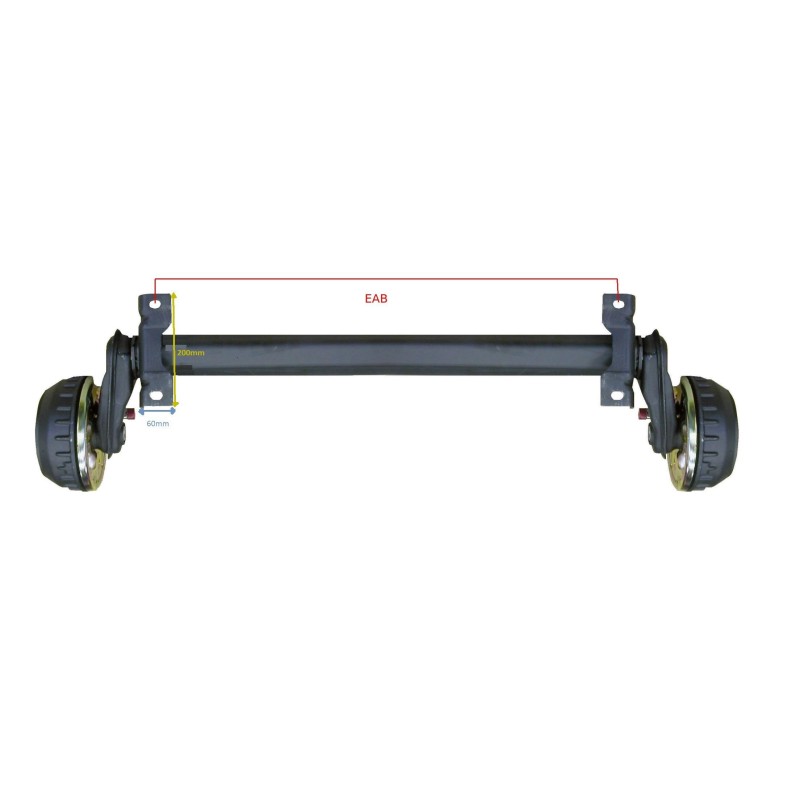 2 Demi-Essieux AL-KO Freinés 1300 kg | Ajustables et Performants