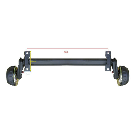 2 Demi-Essieux AL-KO Freinés 1300 kg | Ajustables et Performants