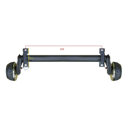 Paire Demi-Essieux Freinés AL-KO 1300kg | 5x112 Sur-Mesure