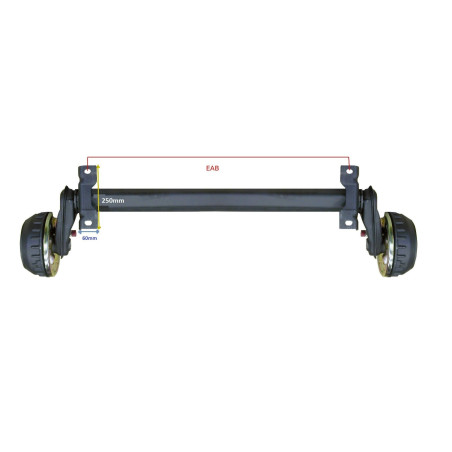 Paire Demi-Essieux Freinés AL-KO 1600kg | 5x112 Sur-Mesure