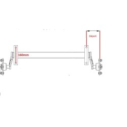Demi-essieux 500 kg 4T115 – Non freinés, robustes et adaptables