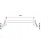 Essieu remorque non freiné PTC: 500Kg 4TR130 (EAB à la demande)