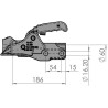 Tête d'attelage AL-KO AK351 Fonte - 3500 kg - Tube Ø 60 mm | Remorques Discount