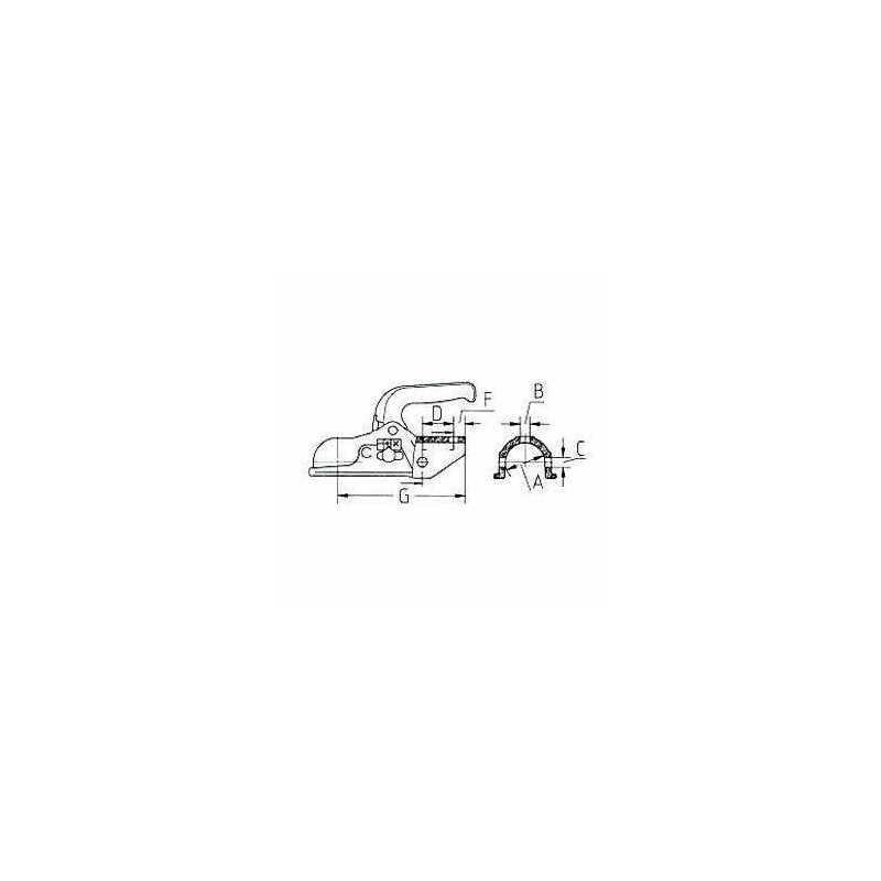 Boîtier d’attelage KNOTT – Compatible têtes freinées KF7.5 et KF13