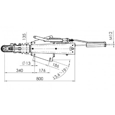 Tête d'attelage Al-KO 2.8VB/1 fixation en V pour remorque - Remorques Discount