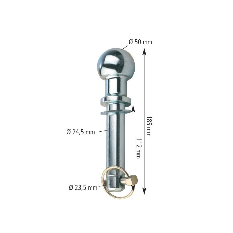 Axe seul 185 mm pour chape mixte – Fixation robuste et homologuée