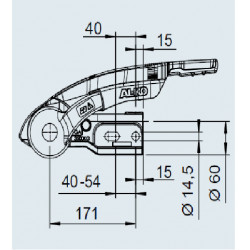 Stabilisateur AL-KO type AKS 3504 pour tête avec perçage horizontal PTC maxi 3T5 - Remorques Discount