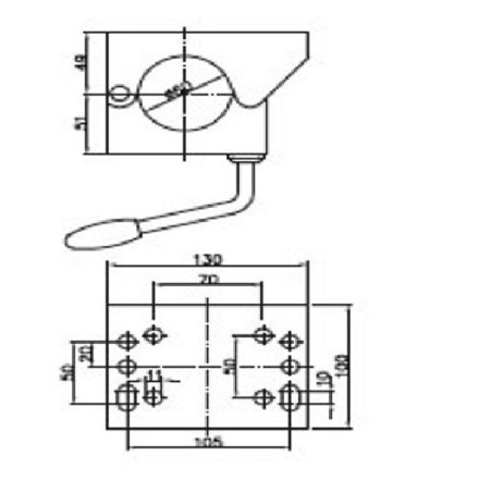 Collier de Serrage Ø60 mm – Entraxe 105 mm – Acier 5 mm