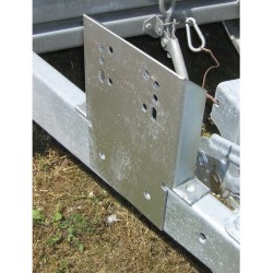 Platine d’Adaptation Roue Jockey – Fixation 105 mm pour Remorque