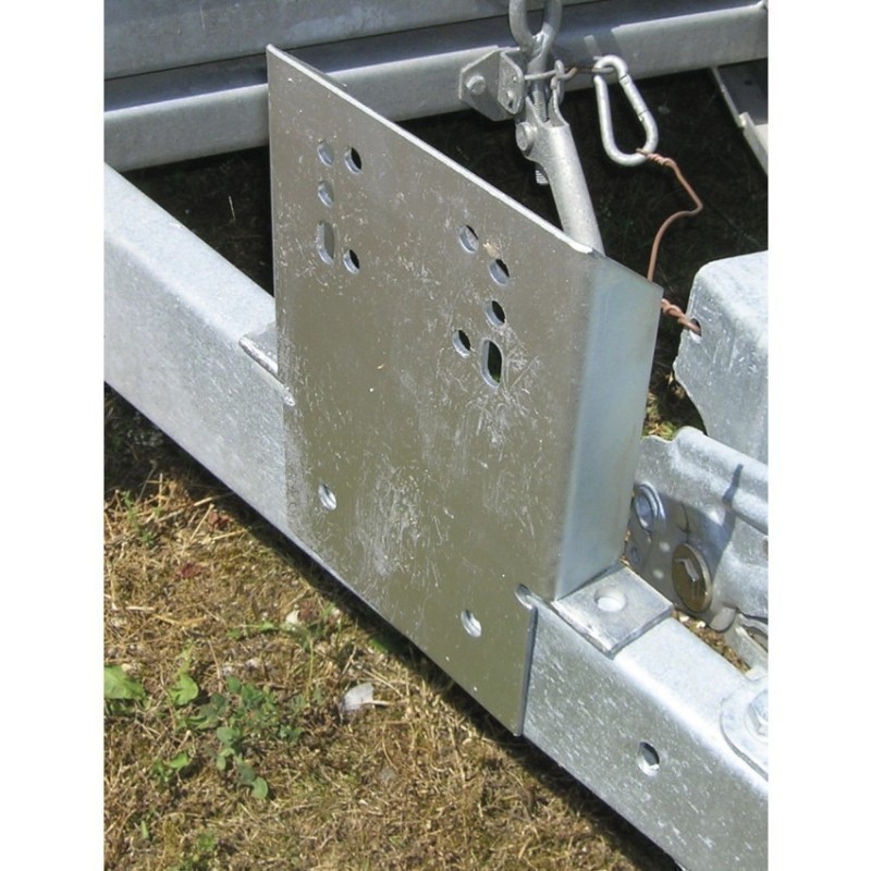 Platine d’Adaptation Roue Jockey – Fixation 105 mm pour Remorque