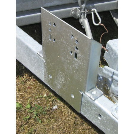 Platine d’Adaptation Roue Jockey – Fixation 105 mm pour Remorque