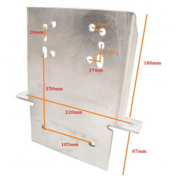 Platine d'adaptation pour roue jockey automatique