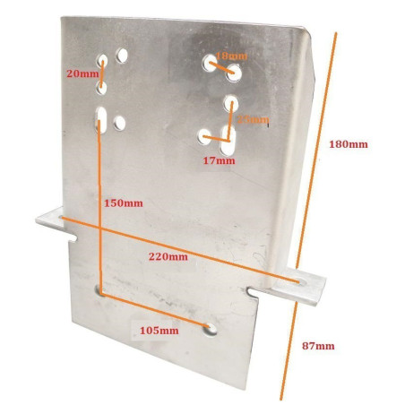 Platine d’Adaptation Roue Jockey – Fixation 105 mm pour Remorque