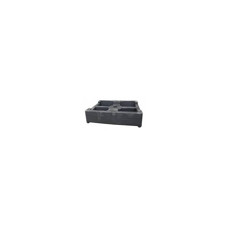Patin Noir 130 x 100 x 36 mm – Idéal pour Remorques Porte-Bateau