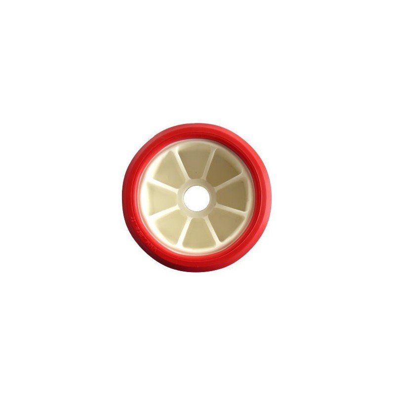  Galet rouge 120x75 alésage 21 mm - Remorques Discount 