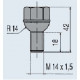 Vis de roue de remorque diamètre 14x150 plat 23 sphérique - Remorques Discount