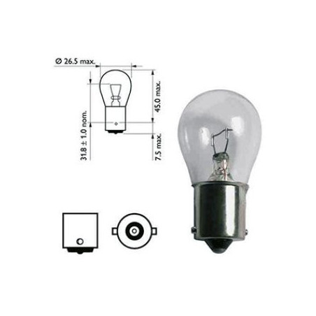 Ampoule 24V 21W BA15s (P21W) Poids Lourds | Remorque