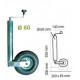 Roue jockey gonflable diamètre 60mm