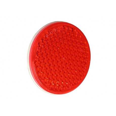 Catadioptre rond pour remorque autocollant rouge