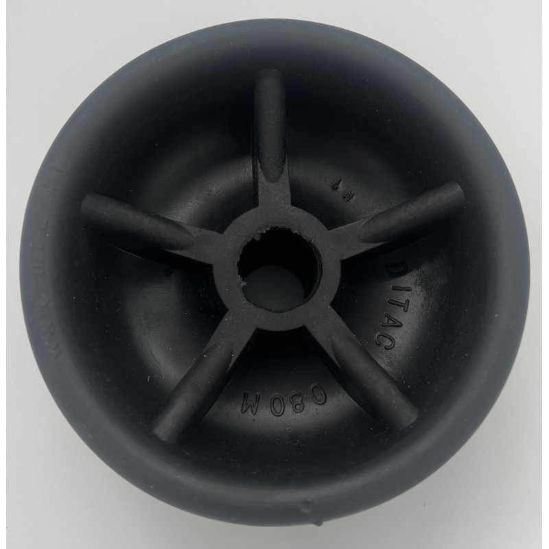 Galet noir 120 x 75 mm alésage 21 mm