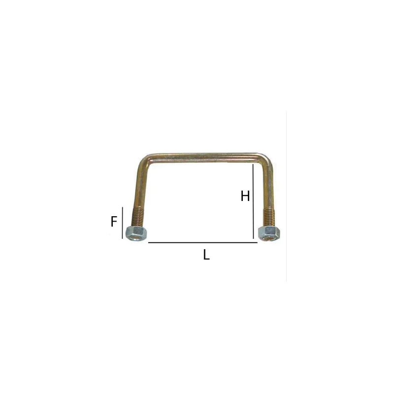 Bride tube carré 80x60 - Remorques Discount 