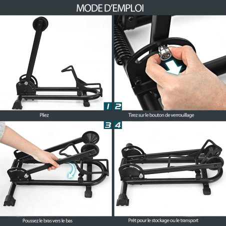 Support vélo pliable stable – Facile à ranger et transporter