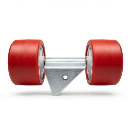 Ensemble 2 Galets Ø120 mm Support en "V" – Remorque Nautique