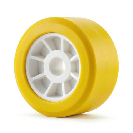 Galet jaune 90 x 53 alésage 21 - Remorques Discount