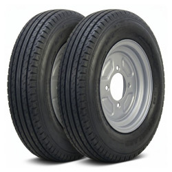 Lot de 2 Roues Complètes Remorque 4.50-10 | 4x115 mm