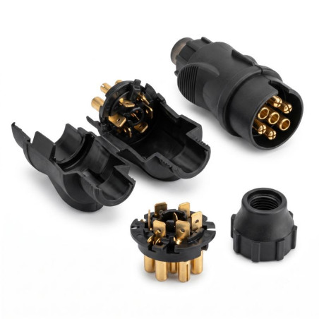 Prise Plastique 7 Broches 12V – Connexion fiable pour remorque