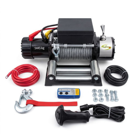 Treuil électrique 12V 4000 kg à fixer - Remorques Discount 